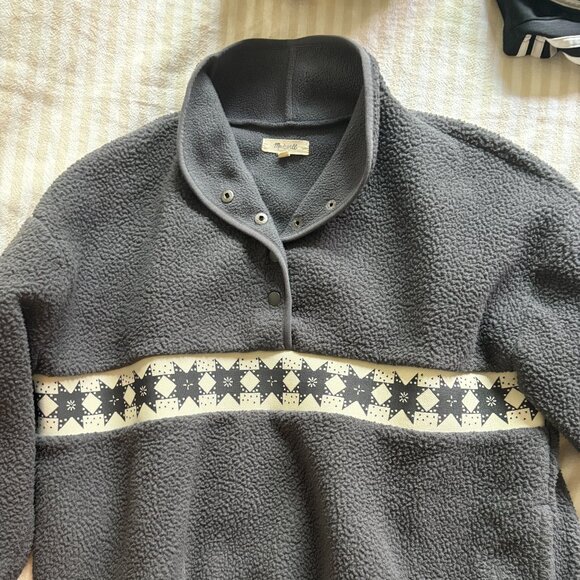 Madewell Sherpa Popover Sweater - Picture 1 of 3